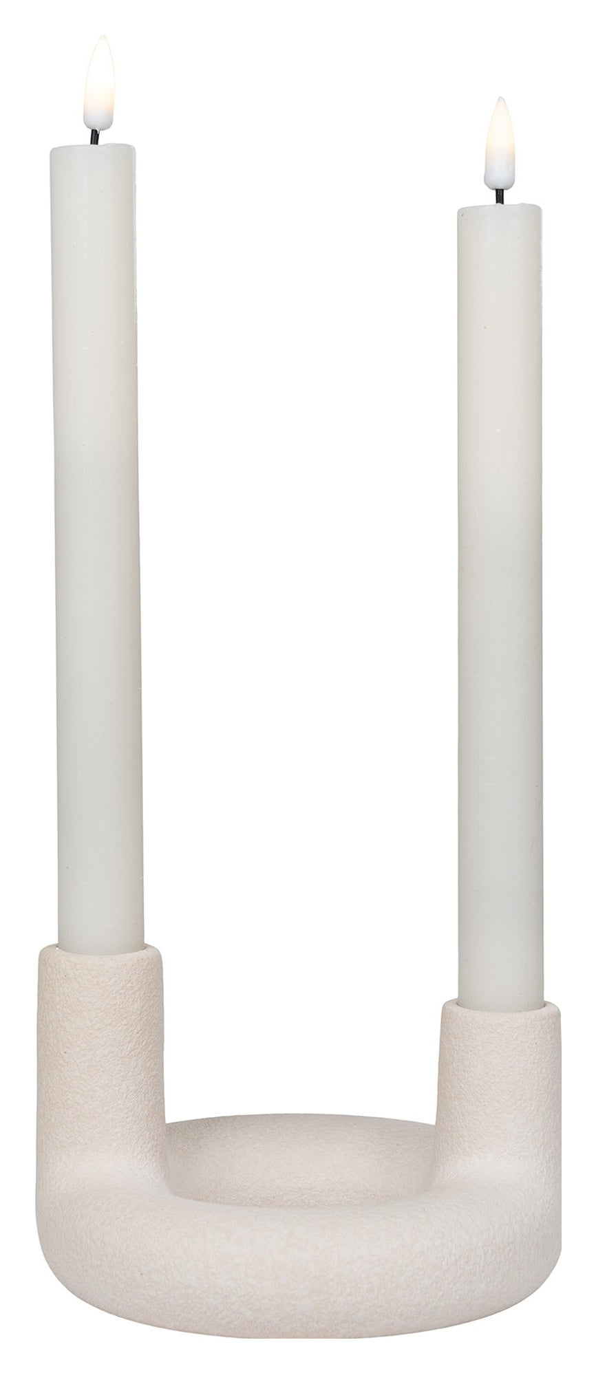 Candlestick, Ø13, beige