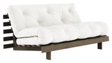 Roots 160 Sofa bed, Brown lacquered pine, Natural