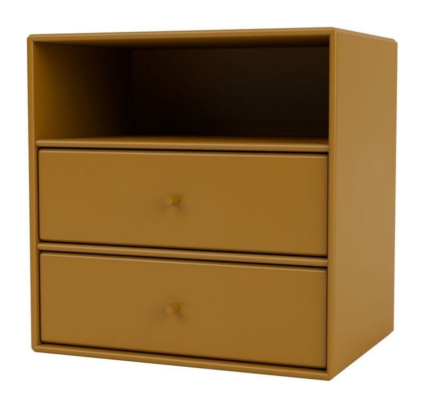 Mini Shelf Module w. 2 drawers, Amber