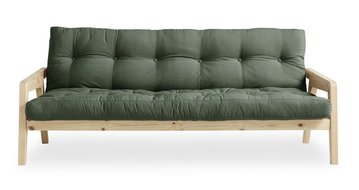 GRAB Sofa bed 130x200, Nature/Olive