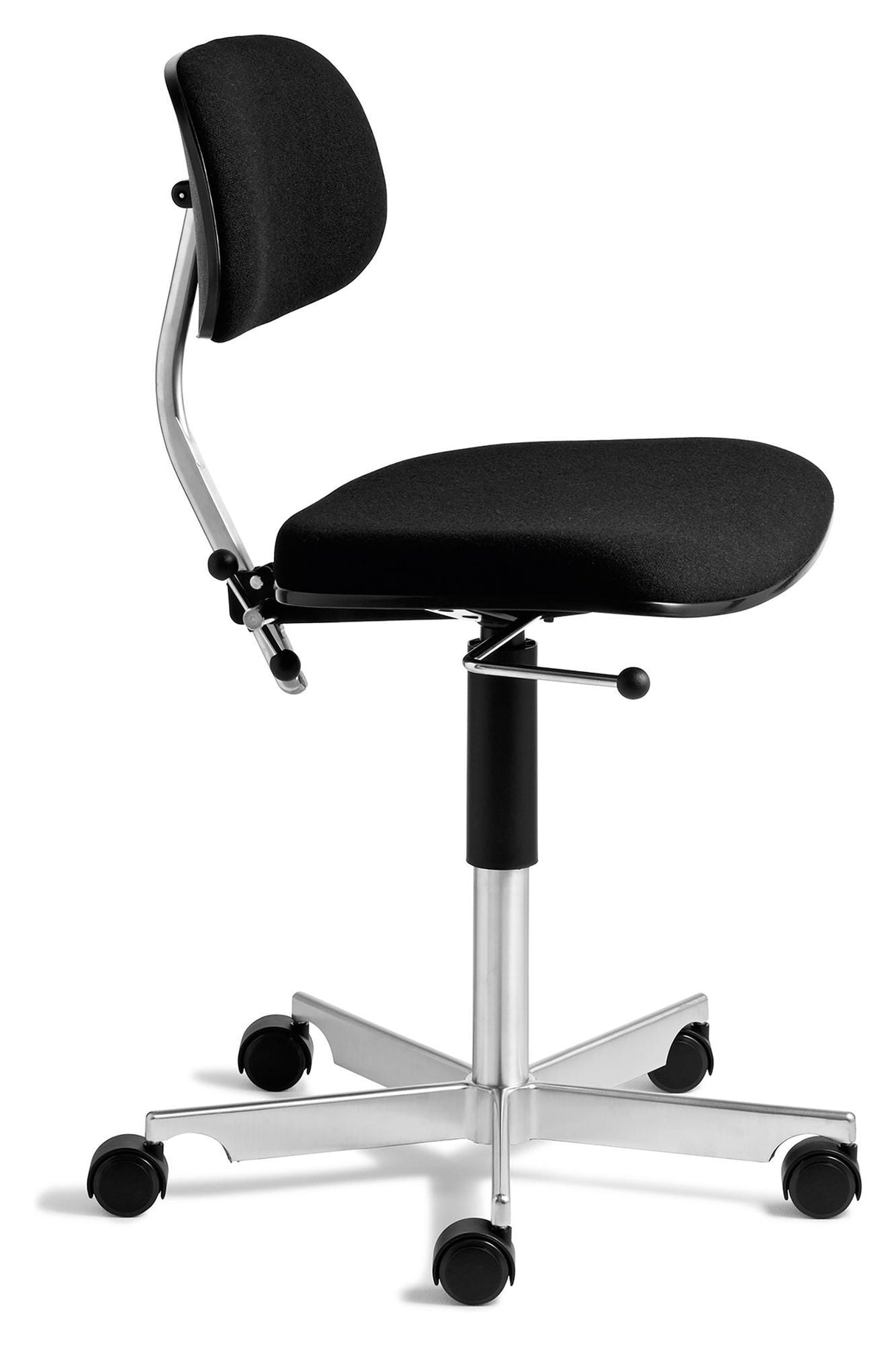 KEVI 2534U Office Chair, Black Full Padded/Polished Chrome