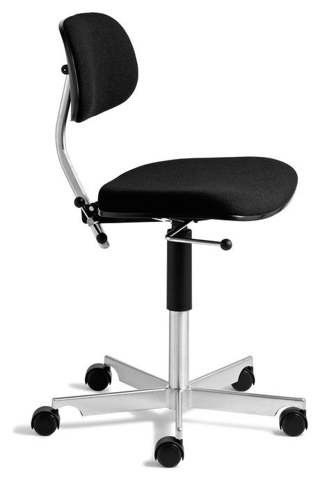 KEVI 2534U Office Chair, Black Full Padded/Polished Chrome