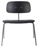 KEVI 2063 Lounge Chair, Black/Chrome