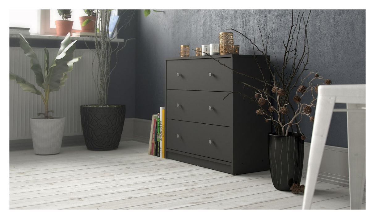 May Chest w/3 drawers - Gray foil