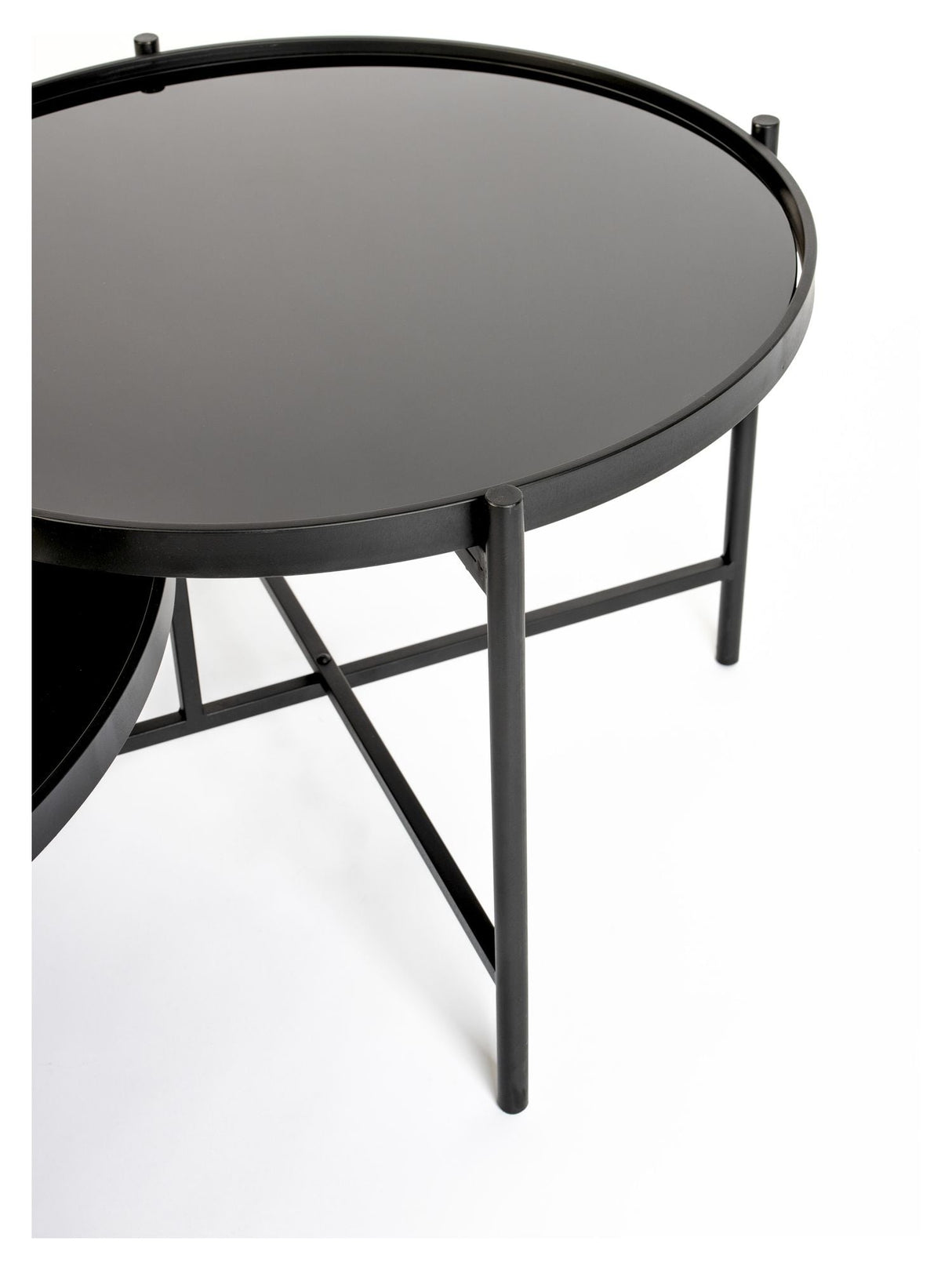 homii Li Coffee table, Ø80/Ø62, Black