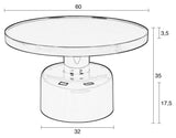 Zuiver Glam Coffee Table, Ø60, White