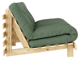 Roots 160 Sofa Bed, Pine/Olive Green,