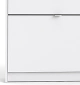 Shoes Shoe Cabinet 4 folding doors with 1 compartment - White