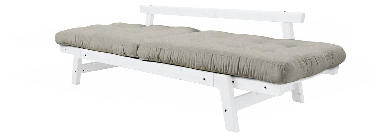 Step Sofa bed, Linen/White