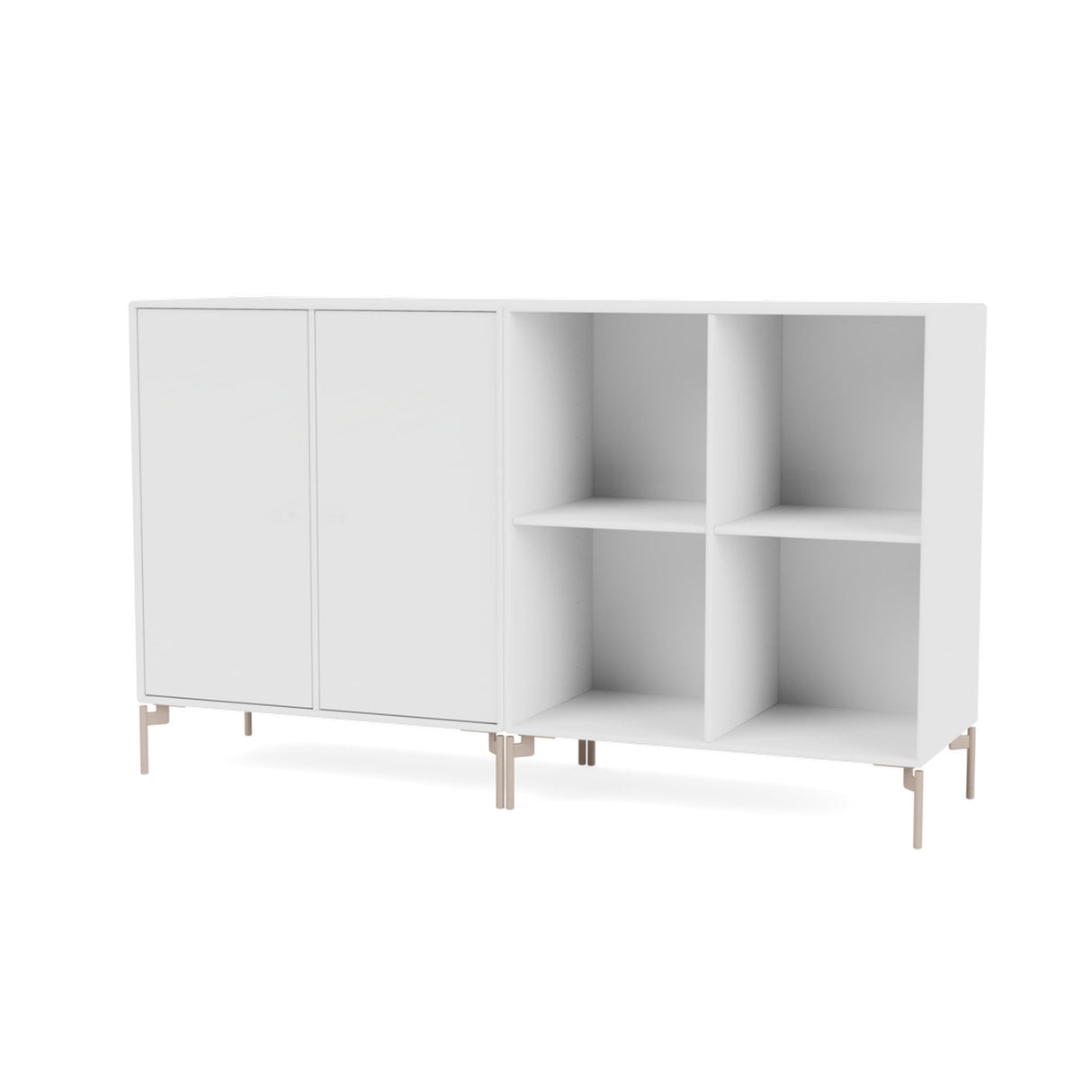 PAIR Classic sideboard with mushroom legs, NewWhite