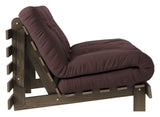 Roots 140 Sofa bed, Brown lacquered pine, Brown