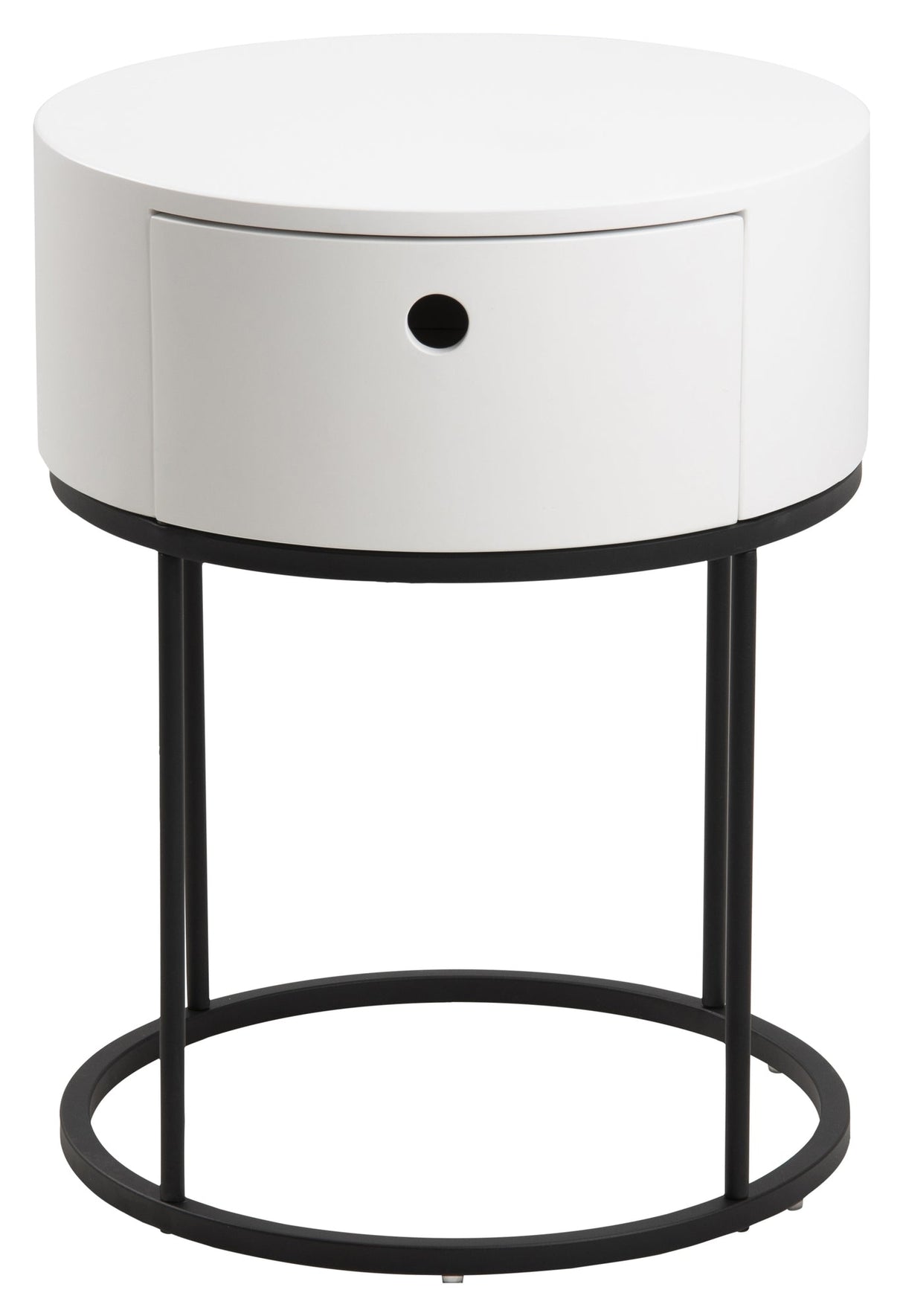 Polo, bedside table Ø40 - white