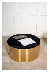 Puff Pouf Ø75 - Black/brass