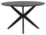 Calverton Round Dining Table, Black Oak, Ø120