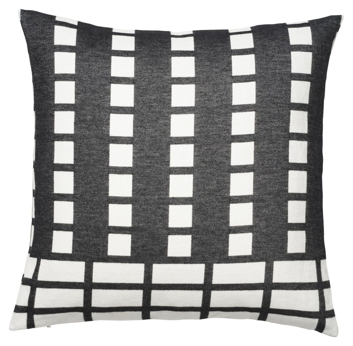 Contemporary cushion 60x60, black/off white