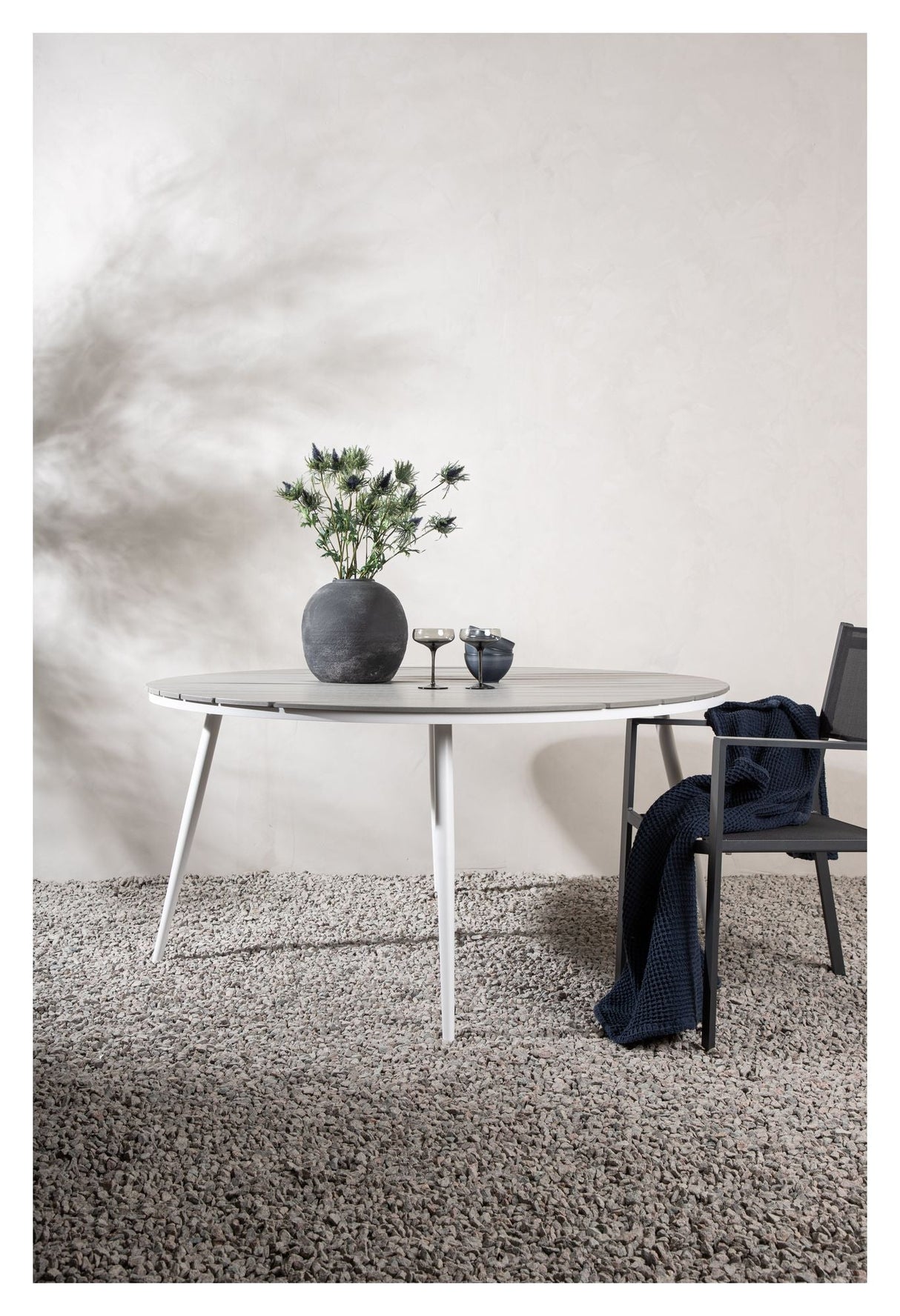 Break Garden Table Ø150 - Gray/White