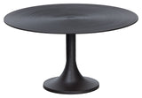 Nano Coffee table w/trumpet foot Ø77 - Black-brown aluminum