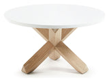 Lotus Coffee Table, White, Ø65