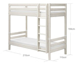 Classic Bunk Bed with Straight Ladder 90x200, White