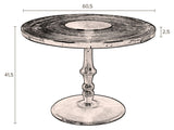 Dutchbone Sue Coffee table, Ø60, Brass/Smoked glass