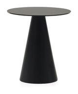 Wilshire Side table, Tempered glass, Matte black, Ø50