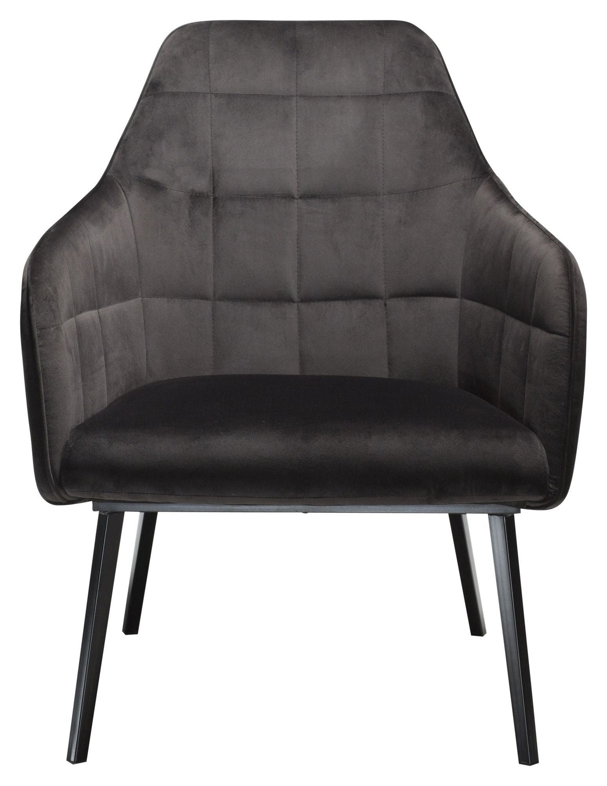 Embrace Lounge Chair, black velvet. black leg