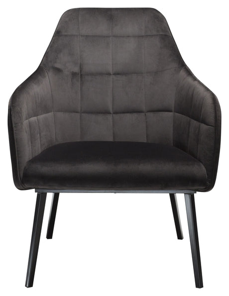 Embrace Lounge Chair, black velvet. black leg