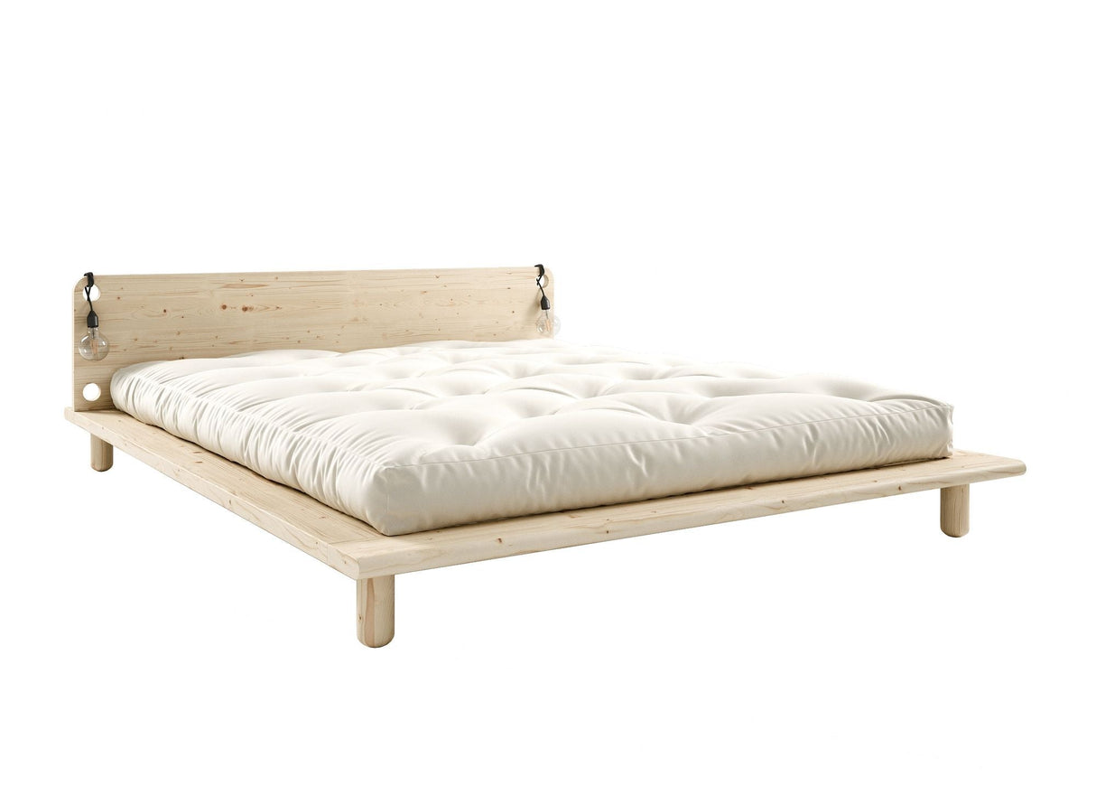 Peek Bed frame w/lamps, Light Wood, 200x140