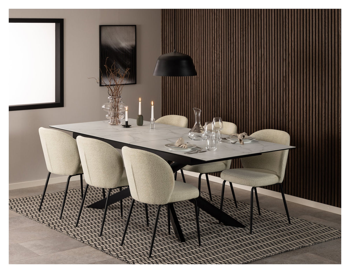 Irwine, dining table 200/240 - white