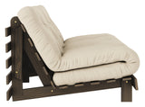 Roots 160 Sofa bed, Brown lacquered pine, Beige