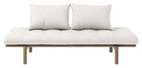 Pace Daybed Sofa bed, Brown lacquered pine, Off white