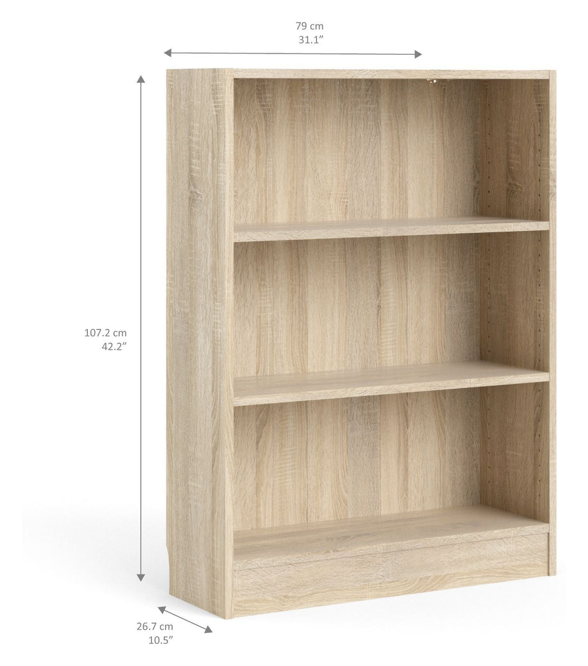 Basic Bookshelf - Light Wood H:108 B:79