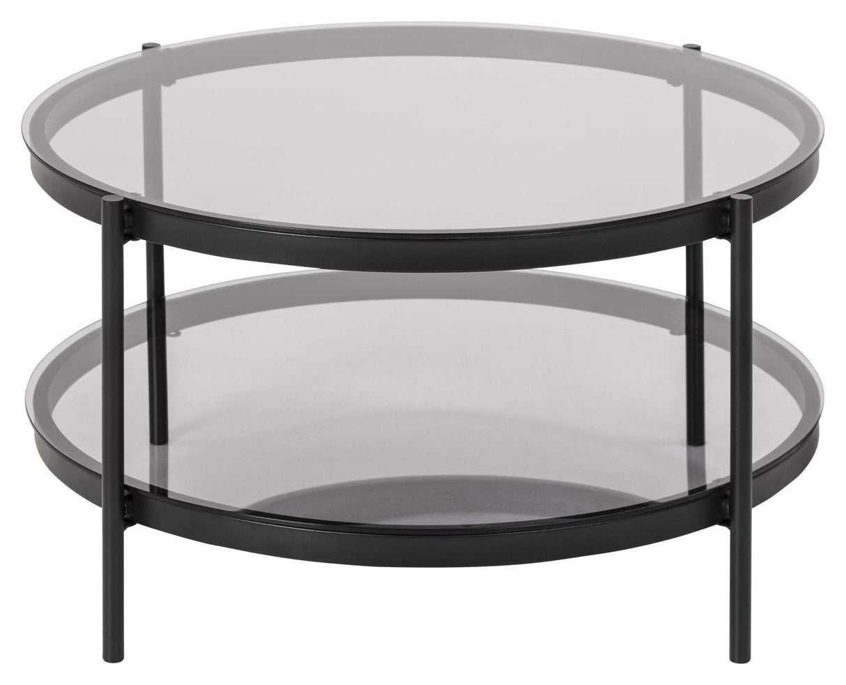 Bayonne Coffee table with smoked glass top, Ø75