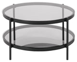 Bayonne Coffee table with smoked glass top, Ø75