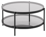 Bayonne Coffee table with smoked glass top, Ø75