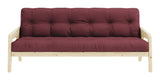 GRAB Sofa bed 130x200, Nature/Bordeaux