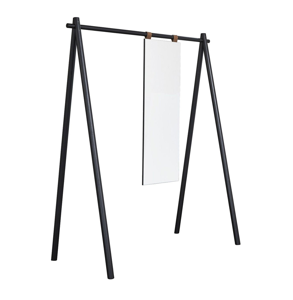 Hongi Clothes rack with mirror, Black pine