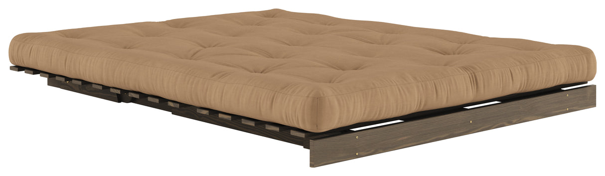 Roots 160 Sofa bed, Brown lacquered pine, Mocca