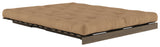 Roots 160 Sofa bed, Brown lacquered pine, Mocca