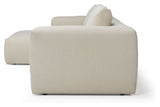 Kornum Sofa with chaise longue right, Offwhite Bouclé