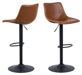 I_Oregon Bar stool, leather look cognac