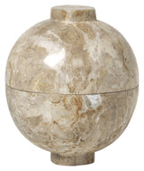 Sphere XL Jar w/lid, Beige marble