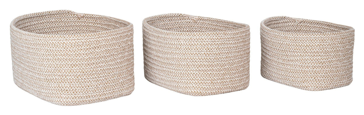 Cadima, Basket set of 3 -beige