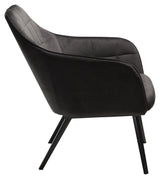 Embrace Lounge Chair, black velvet. black leg