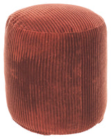 Cadenet Puf, Ø40, Terracotta velvet