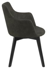 Bella Dining chair with armrests, Dark gray