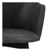 Bella Dining chair with armrests, Dark gray