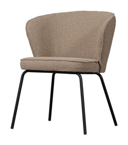 Admit Dining Chair, Beige Bouclé