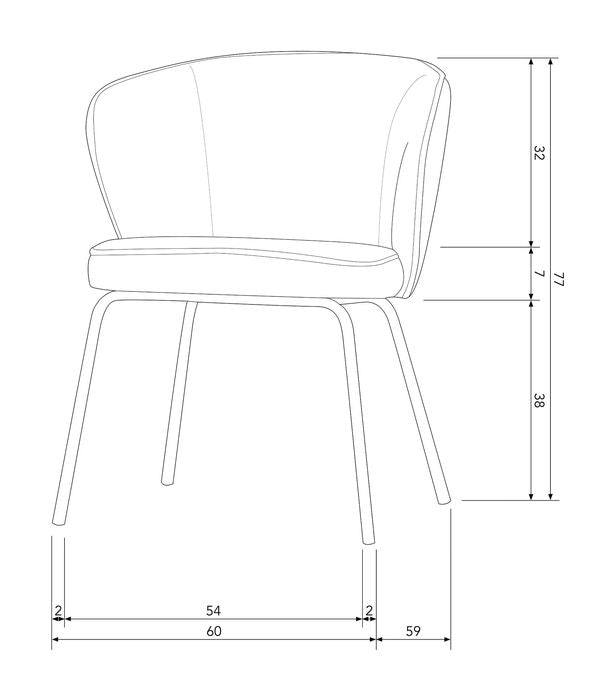 Admit Dining Chair, Natural Bouclé