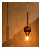 Babble Pendant Lamp, Glass, Walnut